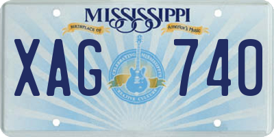 MS license plate XAG740
