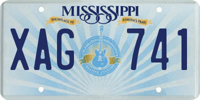 MS license plate XAG741
