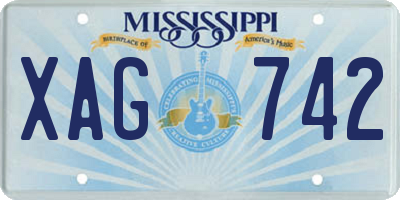 MS license plate XAG742