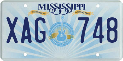 MS license plate XAG748