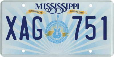 MS license plate XAG751