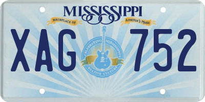 MS license plate XAG752