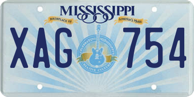 MS license plate XAG754