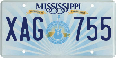 MS license plate XAG755