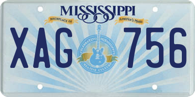 MS license plate XAG756