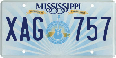 MS license plate XAG757