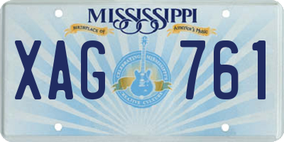 MS license plate XAG761