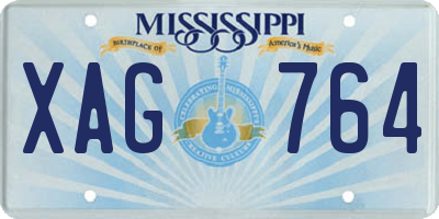 MS license plate XAG764
