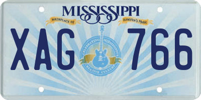 MS license plate XAG766