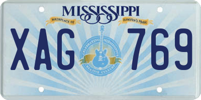 MS license plate XAG769