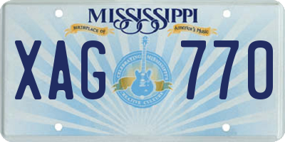 MS license plate XAG770