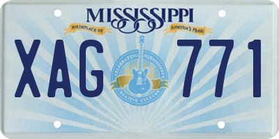 MS license plate XAG771