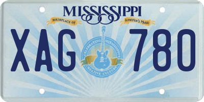 MS license plate XAG780