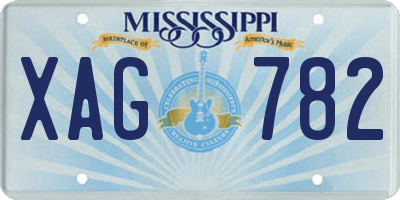 MS license plate XAG782