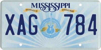 MS license plate XAG784