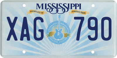 MS license plate XAG790
