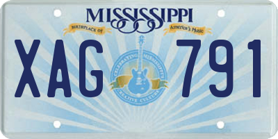 MS license plate XAG791