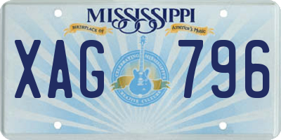 MS license plate XAG796