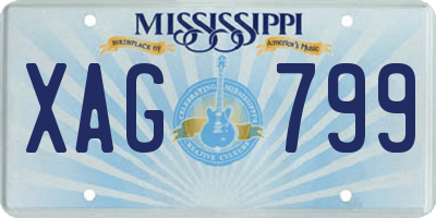 MS license plate XAG799