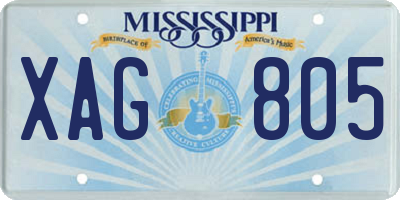 MS license plate XAG805