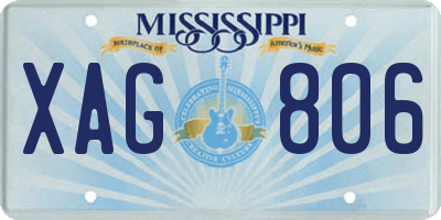 MS license plate XAG806