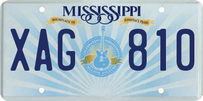 MS license plate XAG810