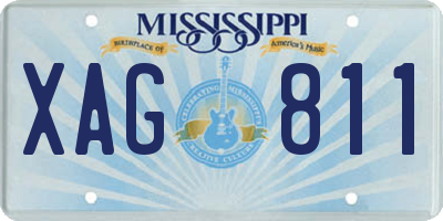 MS license plate XAG811