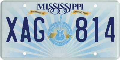 MS license plate XAG814