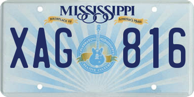 MS license plate XAG816