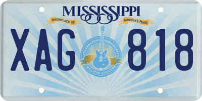 MS license plate XAG818
