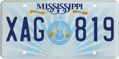 MS license plate XAG819