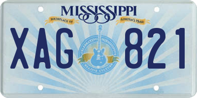 MS license plate XAG821