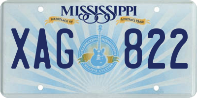 MS license plate XAG822