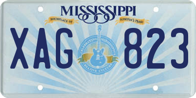 MS license plate XAG823