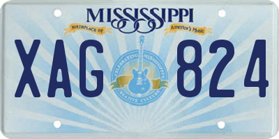 MS license plate XAG824