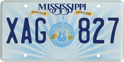MS license plate XAG827