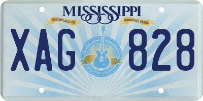 MS license plate XAG828