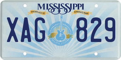MS license plate XAG829