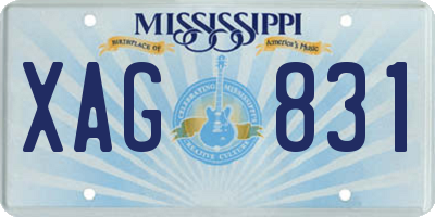 MS license plate XAG831