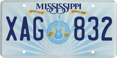 MS license plate XAG832