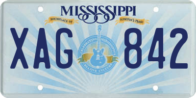 MS license plate XAG842