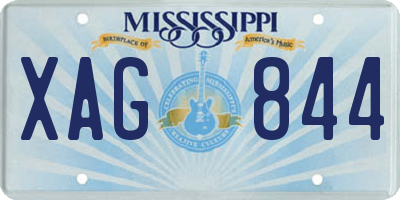 MS license plate XAG844