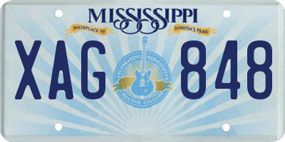MS license plate XAG848