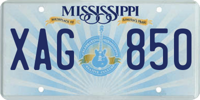 MS license plate XAG850