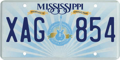 MS license plate XAG854