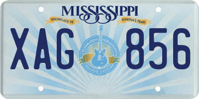 MS license plate XAG856