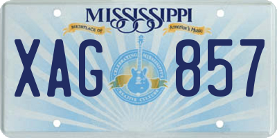 MS license plate XAG857