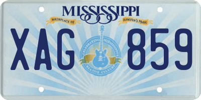 MS license plate XAG859