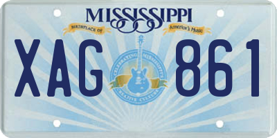 MS license plate XAG861