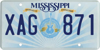 MS license plate XAG871